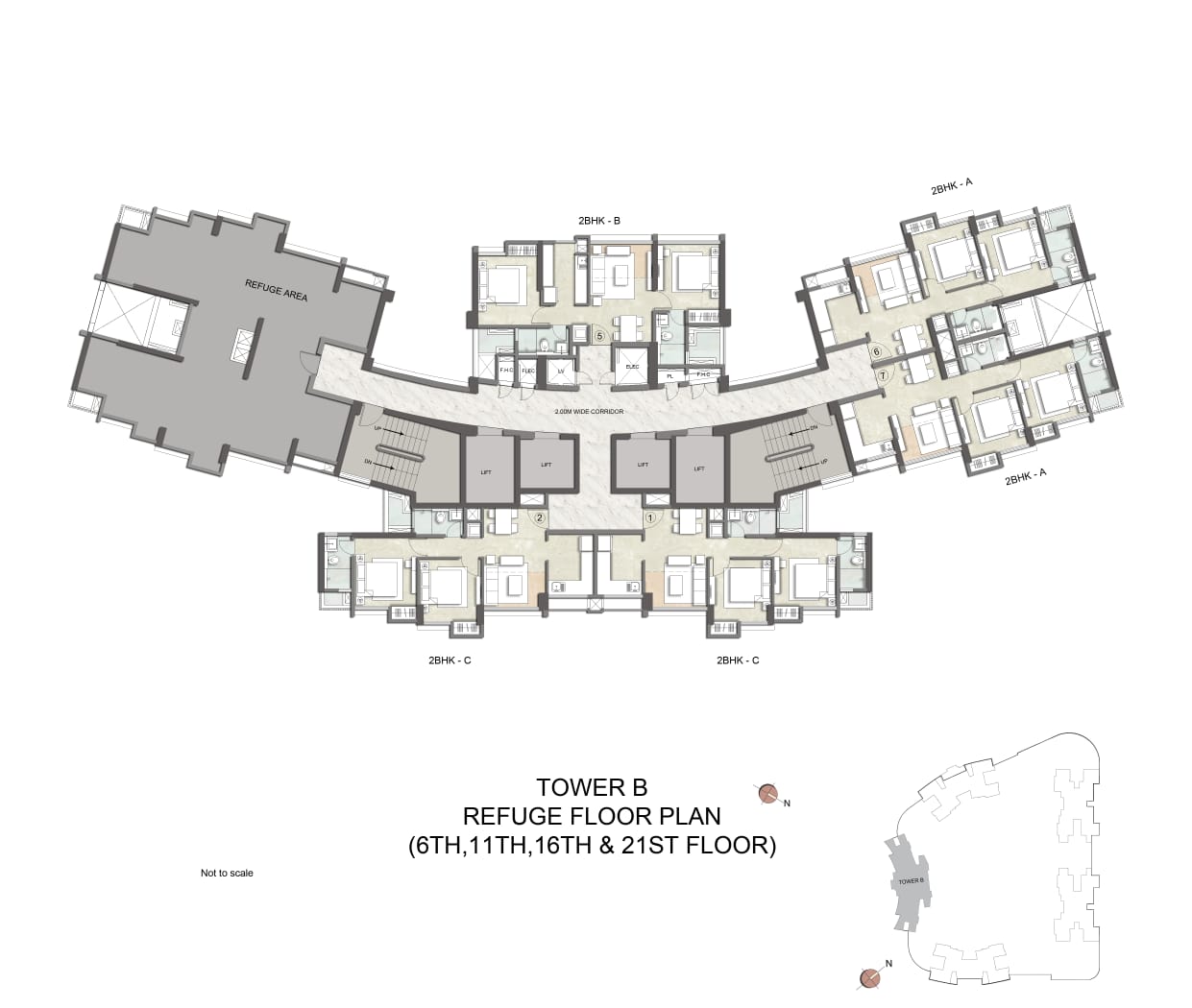 Refuge Floor Plan – Tower B