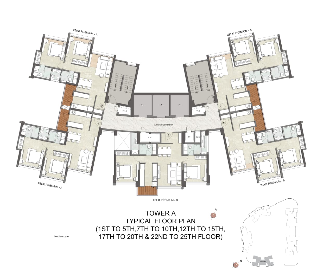 Typical Floor Plan – Tower A