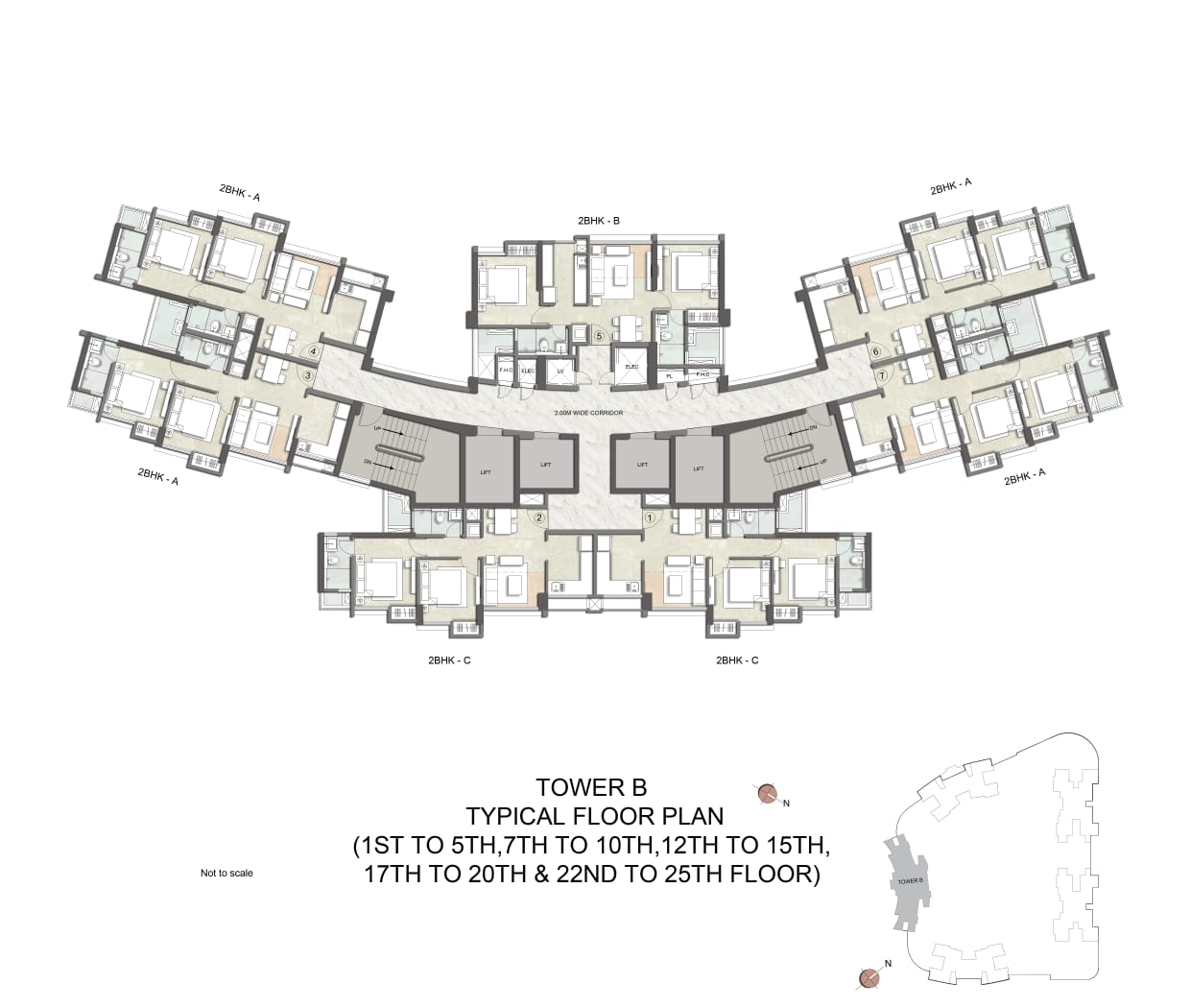 Typical Floor Plan – Tower B