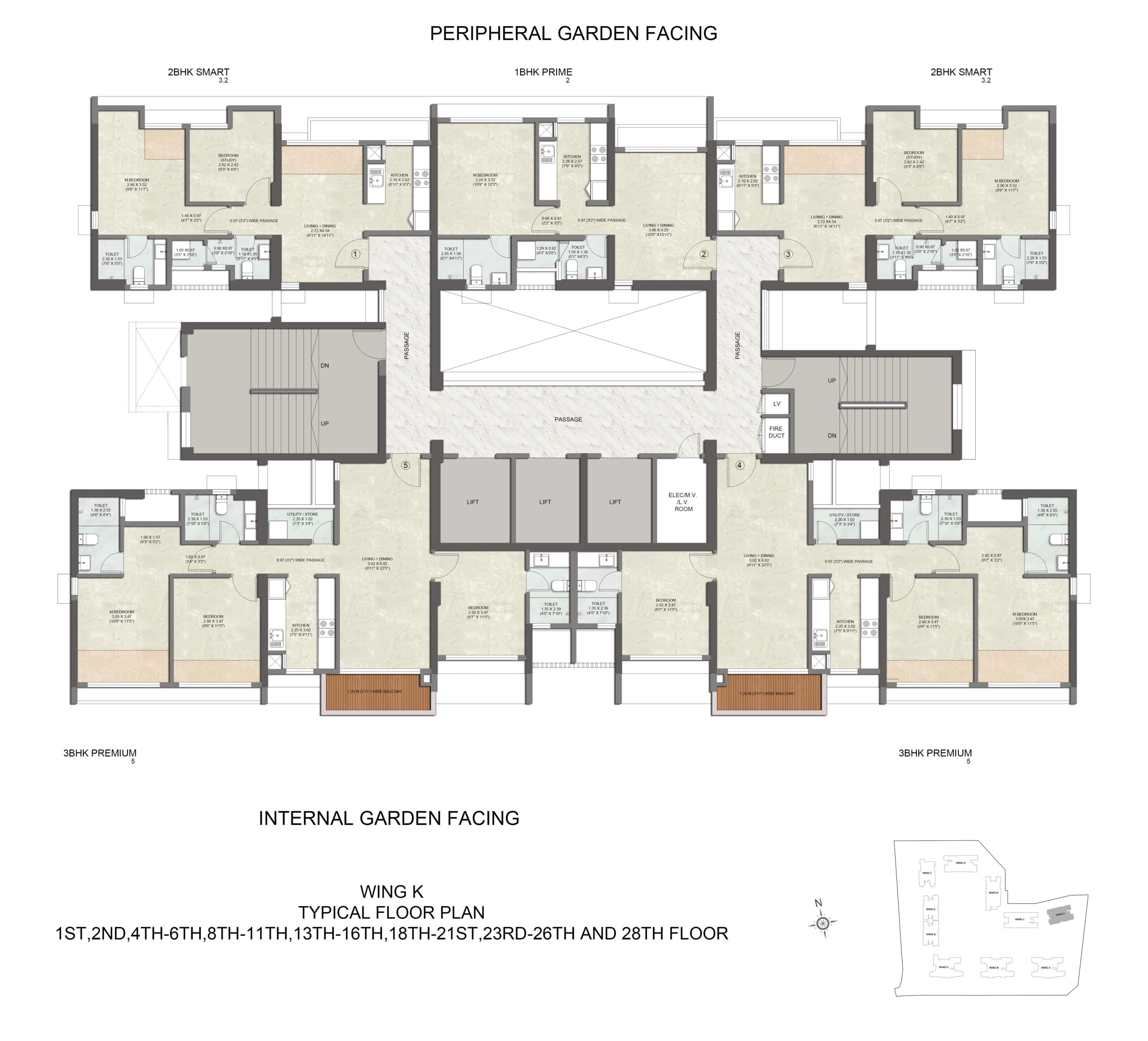 WING K_TYPICAL FLOOR PLAN_1ST TO 28TH FLOOR